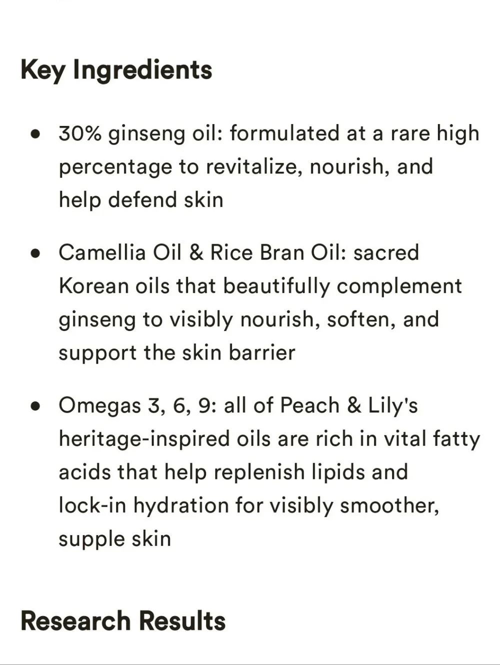PEACH & LILY SUPER ROOT GINSENG FACIAL OIL.
